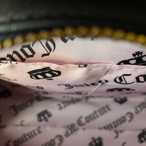 Juicy Couture Black Satchel with Bow, Heart Charm and Gold Accents New with Tag - Picture 9 of 10